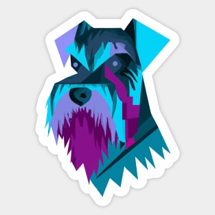 Synthwave Schnauzer Snoot Sticker